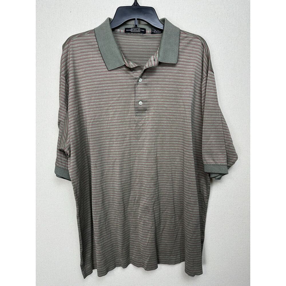 Carnoustie Polo Shirt Mens‎ Extra Large Striped Short Sleeve 100% Cotton Casual